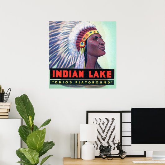 Russells Point Ohio Indian Lake Große Letter Poster (Heimbüro)