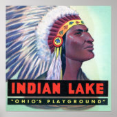 Russells Point Ohio Indian Lake Große Letter Poster (Vorne)