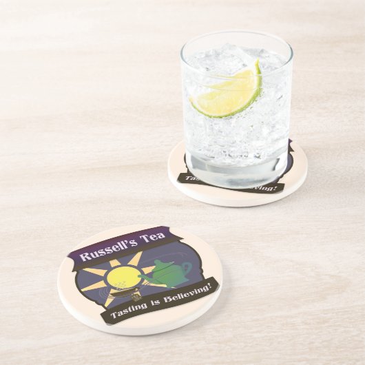 Russells Tee Sandstein Untersetzer (Seite)