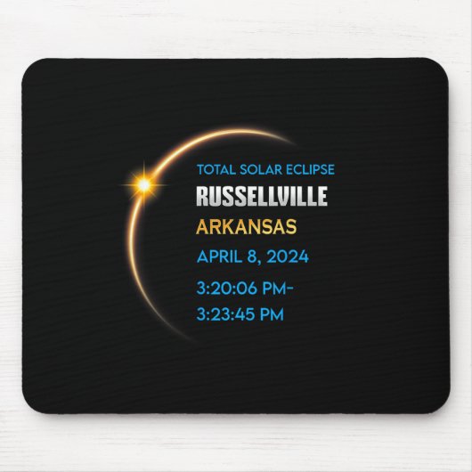 Russellville Arkansas Total Solar Eclipse 2024 Mousepad (Vorne)