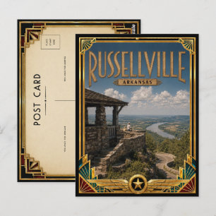 Russellville Arkansas Vintage Art Deco Golden Age Postkarte