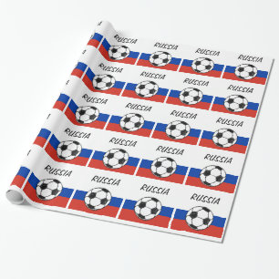 Russenflagge  Fußballskizze Geschenkpapier