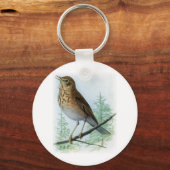 Russet-Backed Thrush Schlüsselanhänger (Vorderseite)
