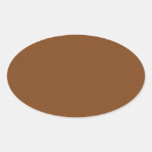 Russet Brown Oval Aufkleber (Vorderseite)