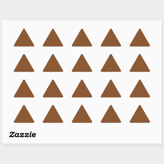 Russet Brown Triangle Sticker (Blatt)