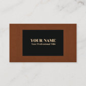 Russet Frame Black Center Generic Adaptable Visitenkarte (Vorderseite)