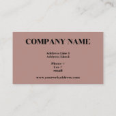 Russet Frame Black Center Gold Dust Flecks Visitenkarte (Rückseite)