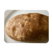 Russet Potato on White Plate Photo Magnet (Horizontal)