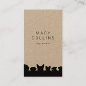 Russhunde Silhouette kraft Visitenkarte (Vorderseite)