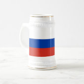 Russia Flag Bierglas (Vorderseite Links)
