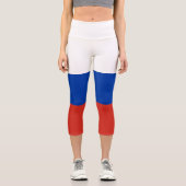 Russia Flag Capri Leggings (Vorderseite)