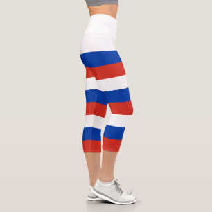 Russia Flag Capri Leggings