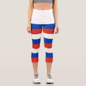 Russia Flag Capri Leggings (Vorderseite)