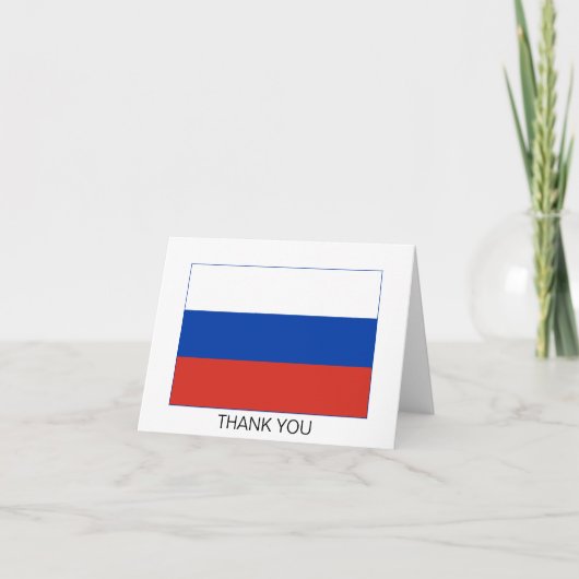 Russia Flag Dankeskarte (Vorderseite)