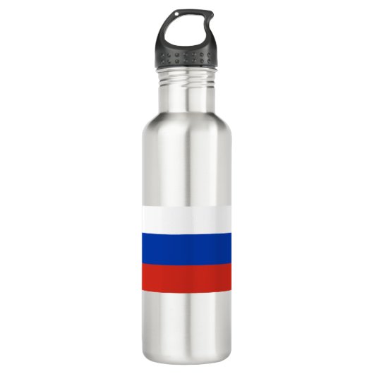 Russia Flag Edelstahlflasche (Vorderseite)