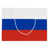 Russia Flag Große Geschenktüte (Rückseite)