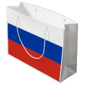 Russia Flag Große Geschenktüte (Rückseite Schrägansicht)