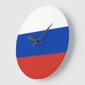 Russia Flag Große Wanduhr (Winkel)