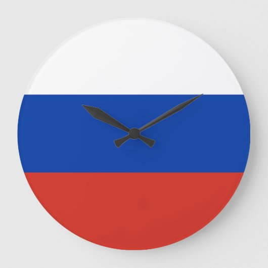 Russia Flag Große Wanduhr (Vorderseite)