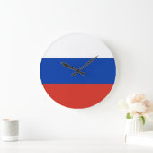 Russia Flag Große Wanduhr (Zuhause)