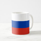 Russia Flag Kaffeetasse (VorderseiteRechts)