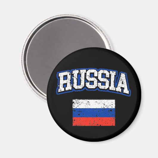 Russia Flag Magnet (Vorderseite/Rückseite)