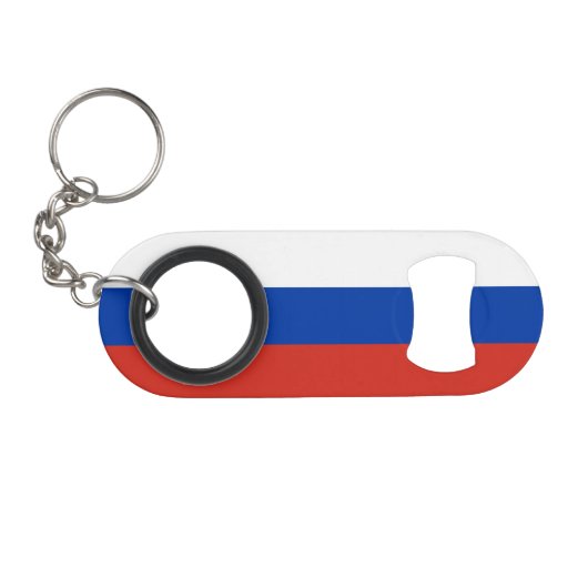 Russia Flag Mini Flaschenöffner (Vorderseite (Horizontal))