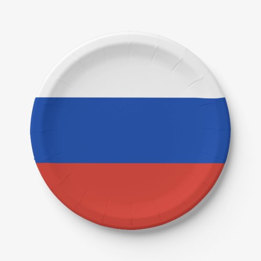 Russia Flag Pappteller (Vorderseite)