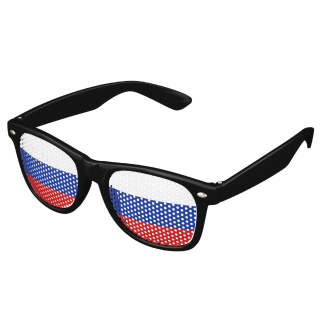 Russia Flag Partybrille (Schrägansicht)