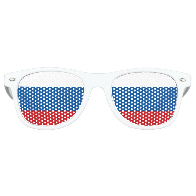 Russia Flag Partybrille (Vorderseite)