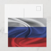 Russia Flag Postkarte (Vorne/Hinten)