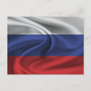 Russia Flag Postkarte