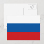 Russia Flag Postkarte (Vorne/Hinten)