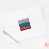 RUSSIA FLAG QUADRATISCHER AUFKLEBER (Umschlag)