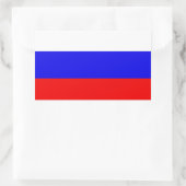 Russia Flag Rechteckiger Aufkleber (Tasche)