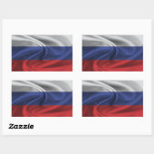 Russia Flag Rechteckiger Aufkleber (Blatt)