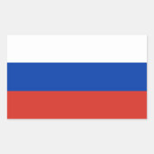 Russia Flag Rechteckiger Aufkleber (Vorderseite)