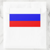 Russia Flag Rechteckiger Aufkleber (Tasche)