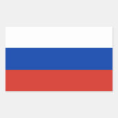 Russia Flag Rechteckiger Aufkleber (Vorderseite)