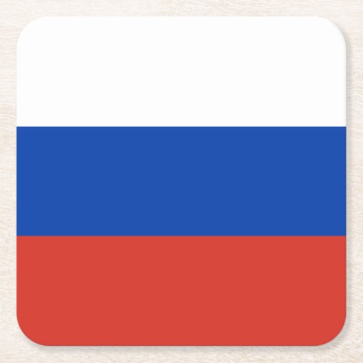 Russia Flag Rechteckiger Pappuntersetzer (Vorderseite)