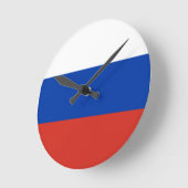 Russia Flag Runde Wanduhr (Winkel)