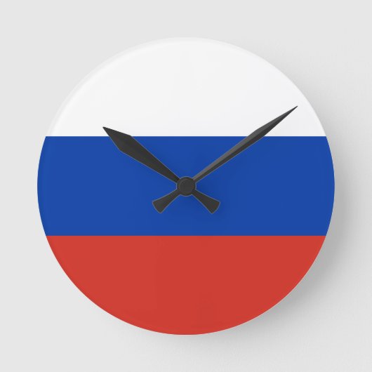 Russia Flag Runde Wanduhr (Vorderseite)