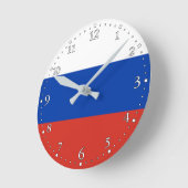 Russia Flag Runde Wanduhr (Winkel)