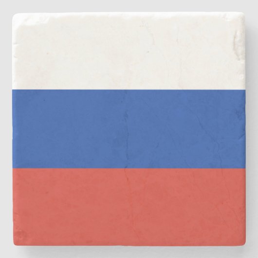 Russia Flag Steinuntersetzer (Vorderseite)