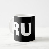 RUSSIA* große RU TASSE (Vorderseite Links)