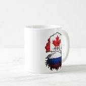 Russia Russian Canadian Canada Kaffeetasse (VorderseiteRechts)