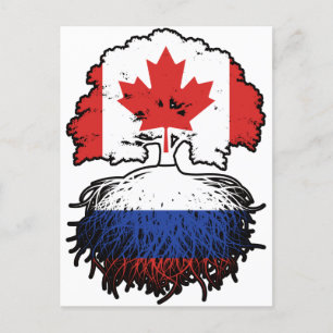 Russia Russian Canadian Canada Postkarte