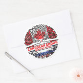 Russia Russian Canadian Canada Runder Aufkleber (Umschlag)