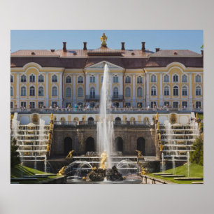 Russia, Saint Petersburg, Peterhof, Grand Palace Poster