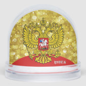 Russia Snow Globe, Russian Flag / Golden Eagle Schneekugeln (Vorderseite)